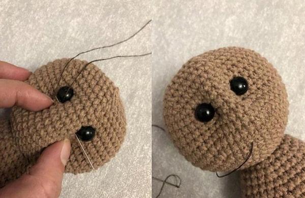 Bezpečnostní oči na amigurumi hračce