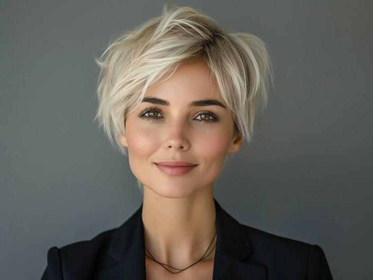 Strukturovaný blond bixie