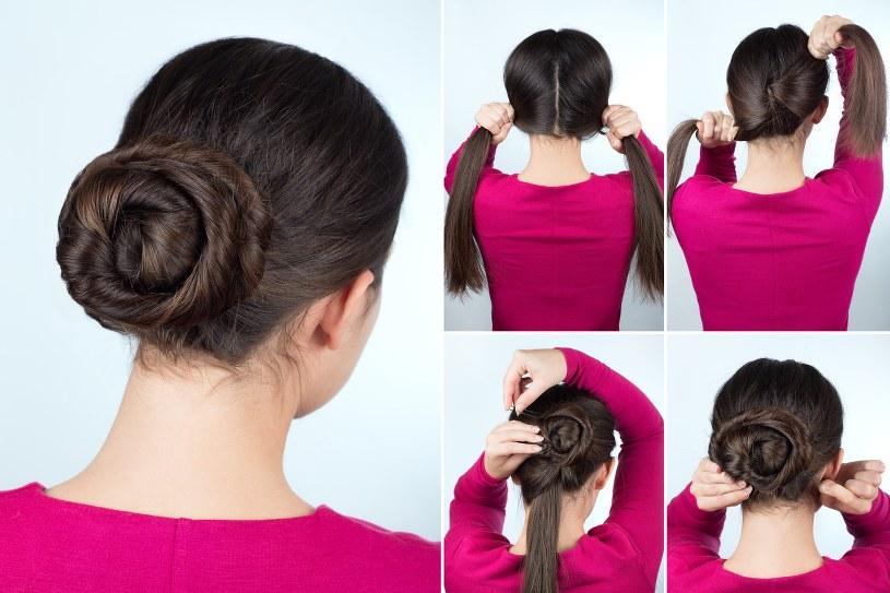 Chignon 2 ponytails snadný účes krok za krokem