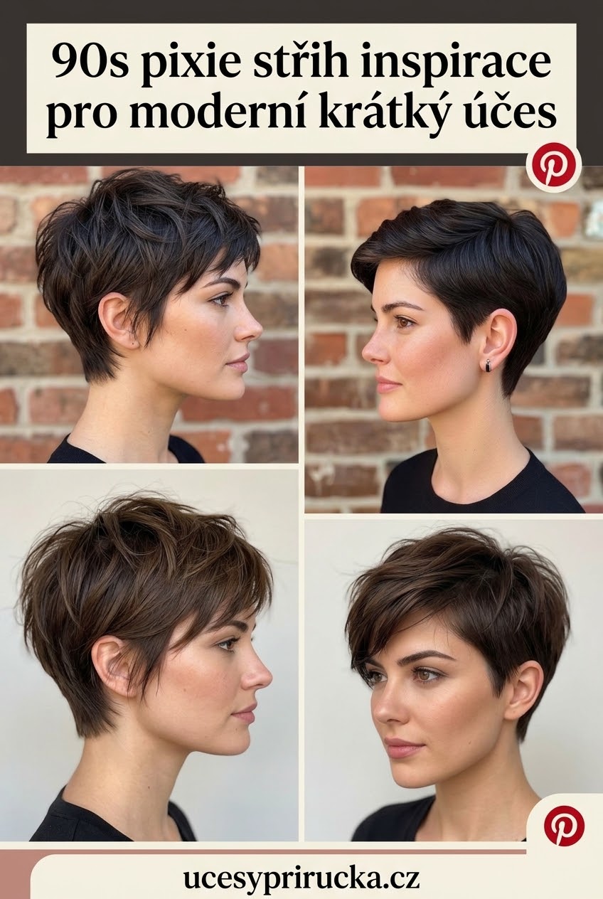 90s pixie střih inspirace pro moderní krátký účes