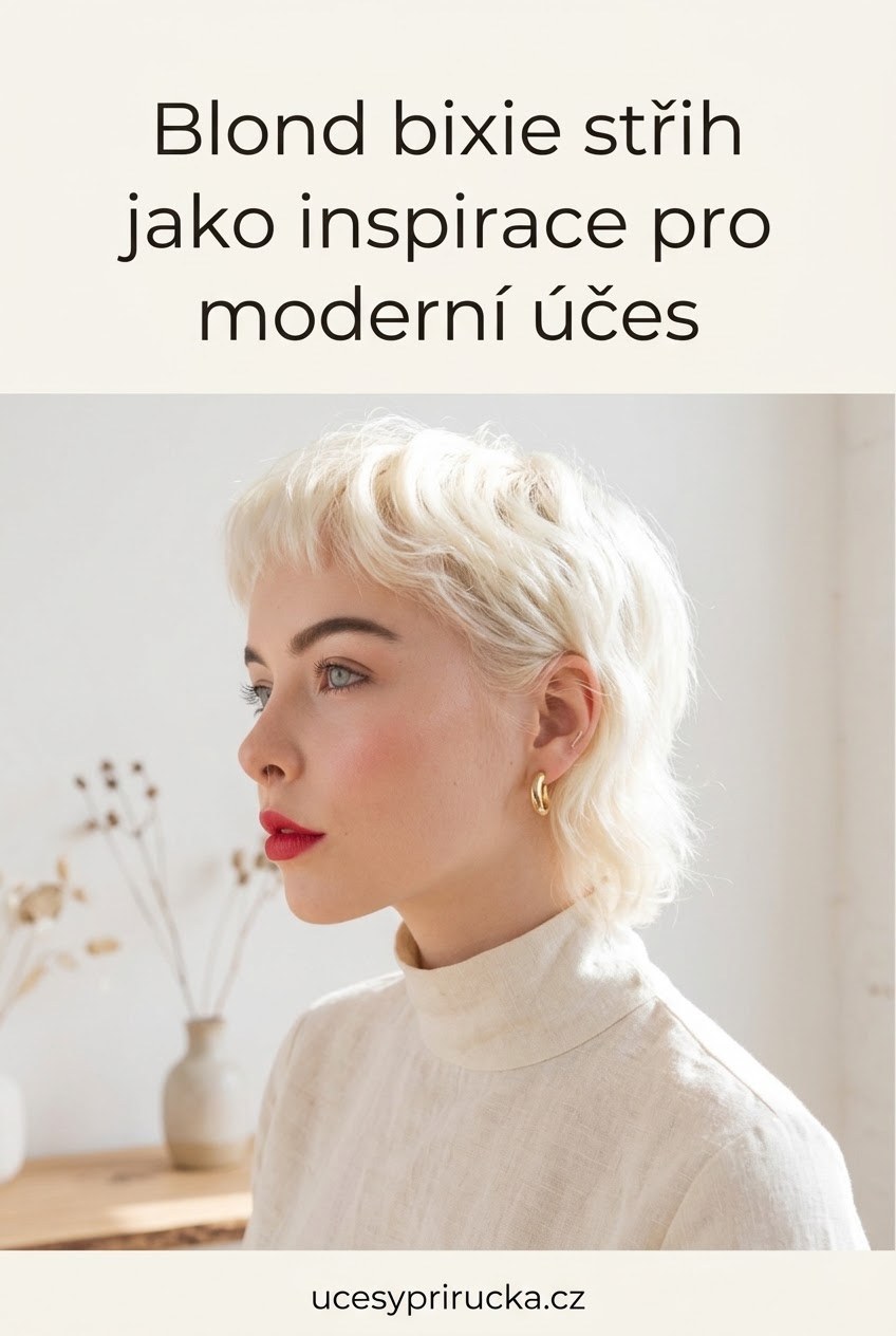 Blond bixie střih jako inspirace pro moderní účes