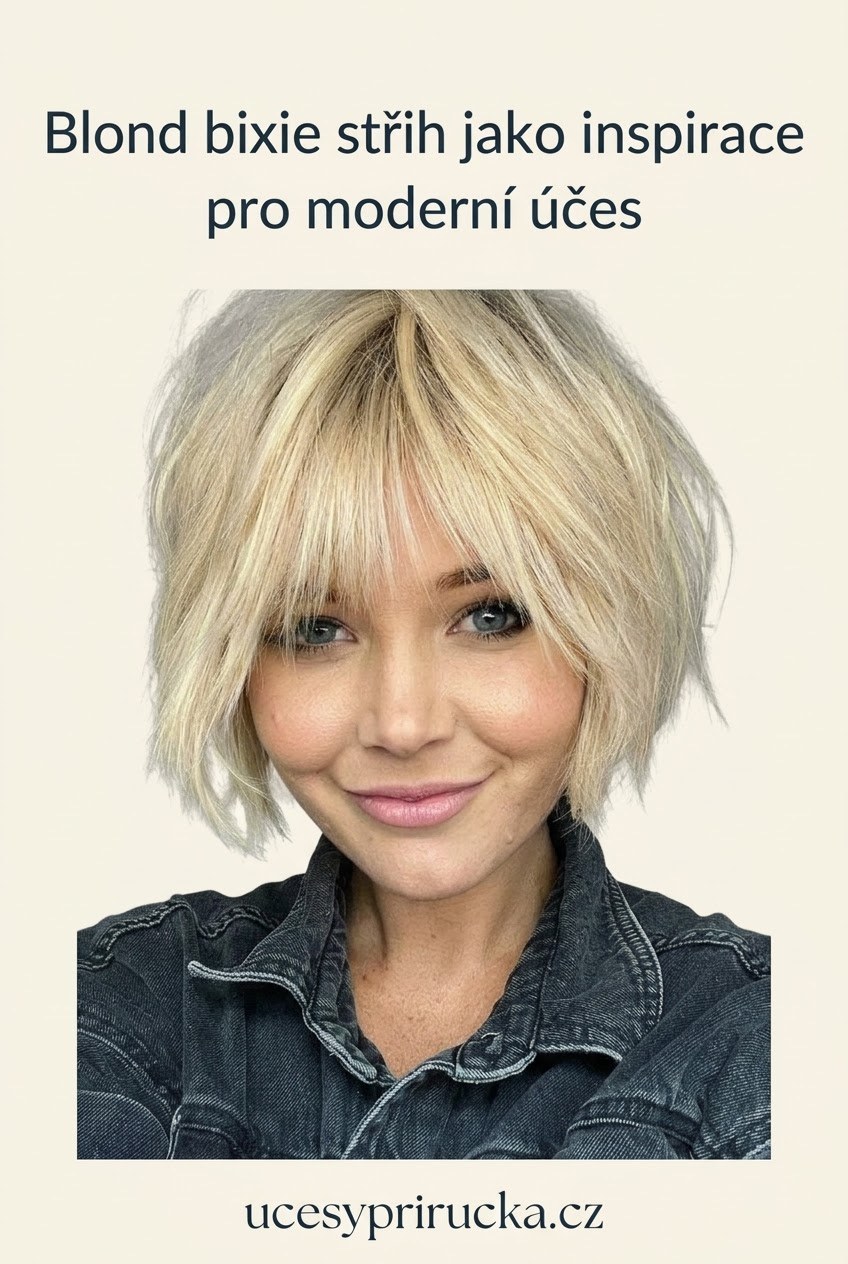 Blond bixie střih jako inspirace pro moderní účes