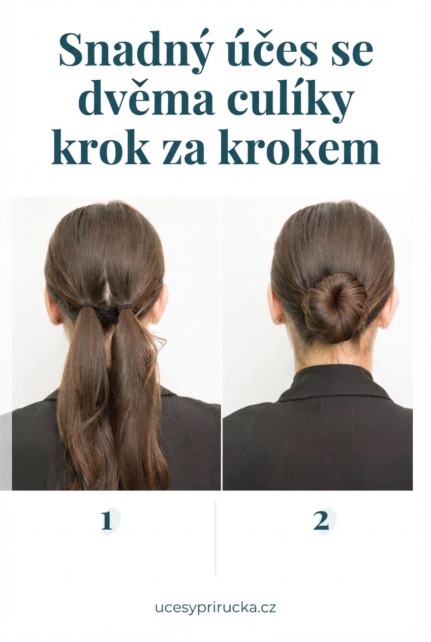 Snadný účes se dvěma culíky krok za krokem