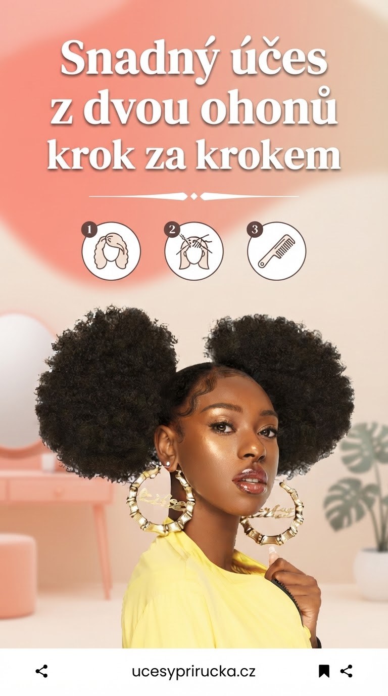 Snadný účes z dvou ohonů krok za krokem