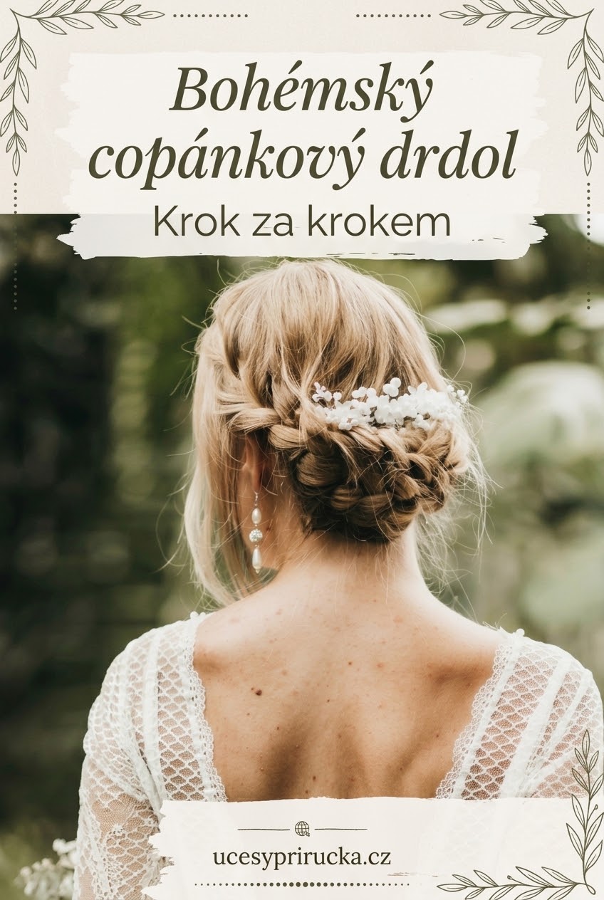 Bohémský copánkový drdol krok za krokem