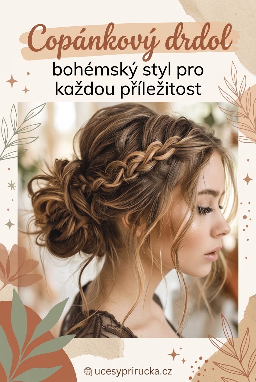 Copánkový drdol bohémský styl pro každou příležitost