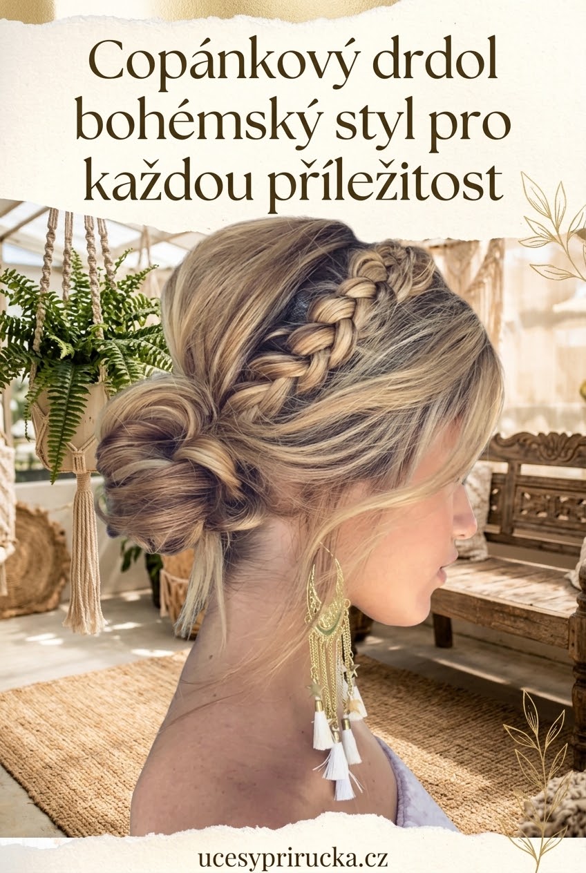 Copánkový drdol bohémský styl pro každou příležitost