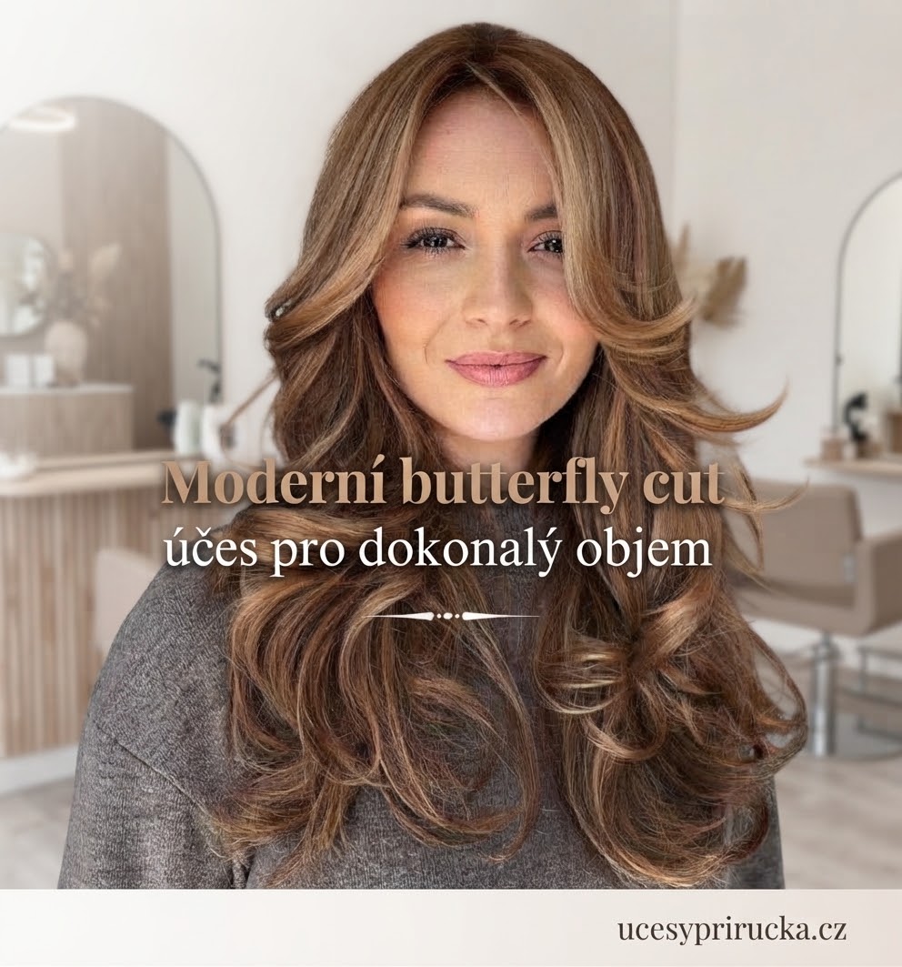 Moderní butterfly cut účes pro dokonalý objem