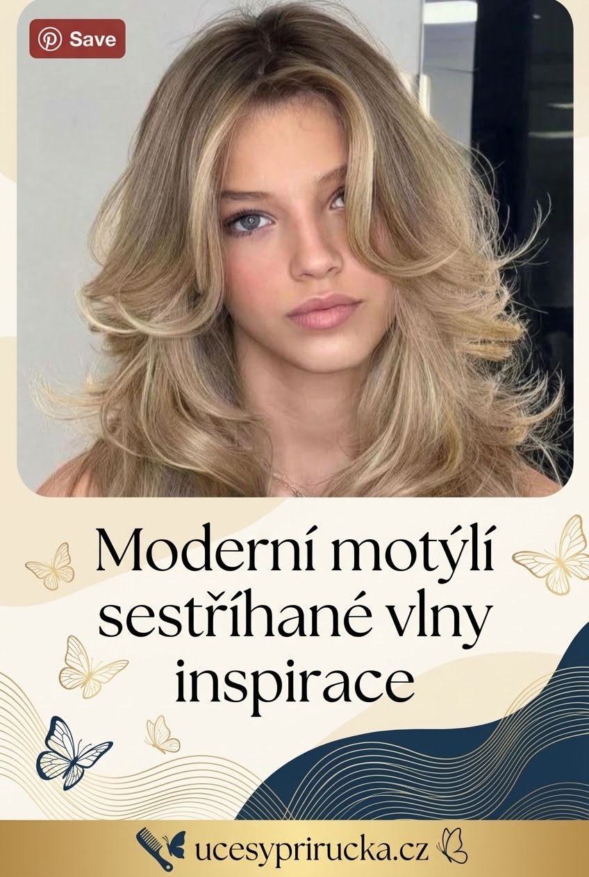 Moderní motýlí sestříhané vlny inspirace