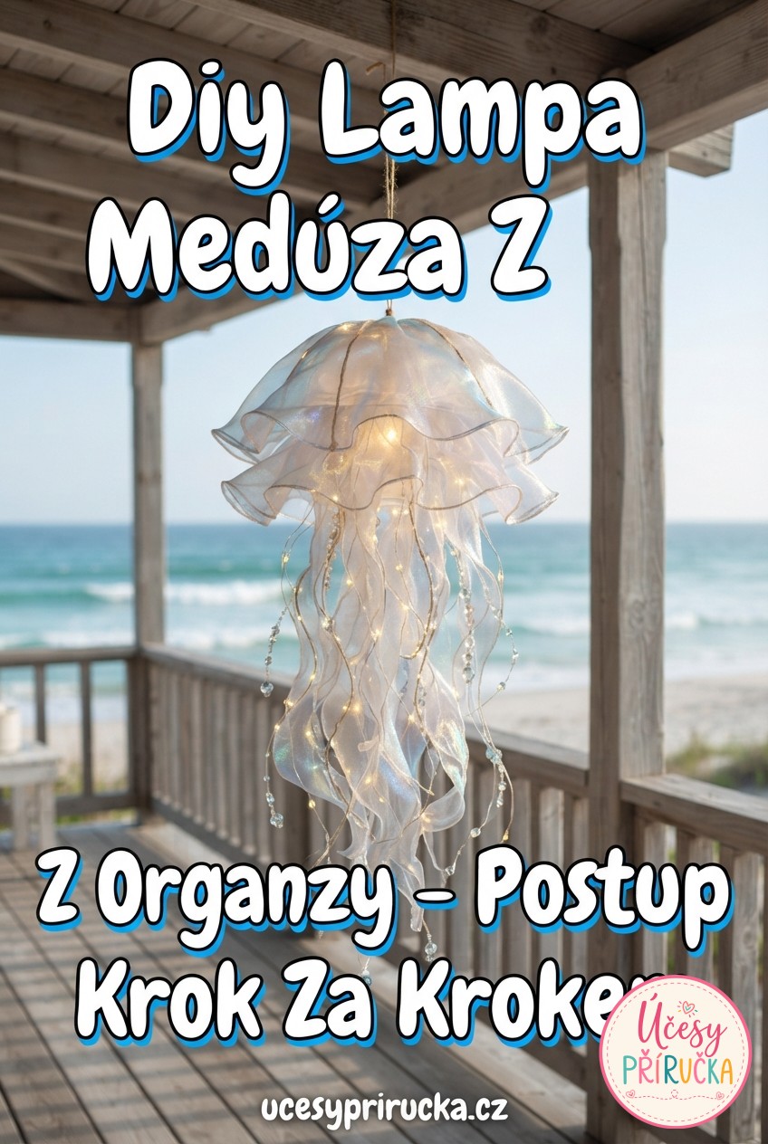 Diy Lampa Medúza Z Organzy - Postup Krok Za Krokem