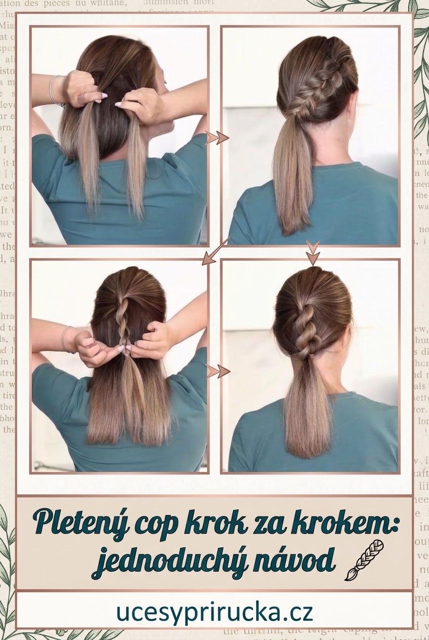 Pletený cop krok za krokem jednoduchý návod