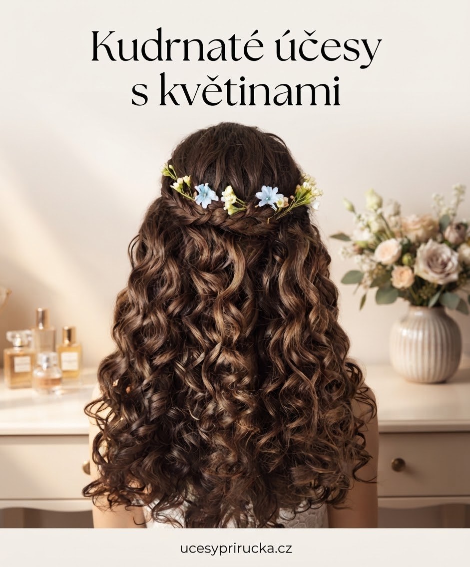 Kudrnaté účesy s květinami