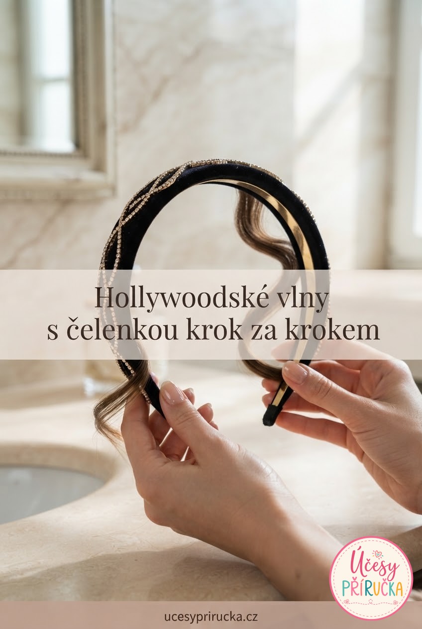 Hollywoodské vlny s čelenkou krok za krokem