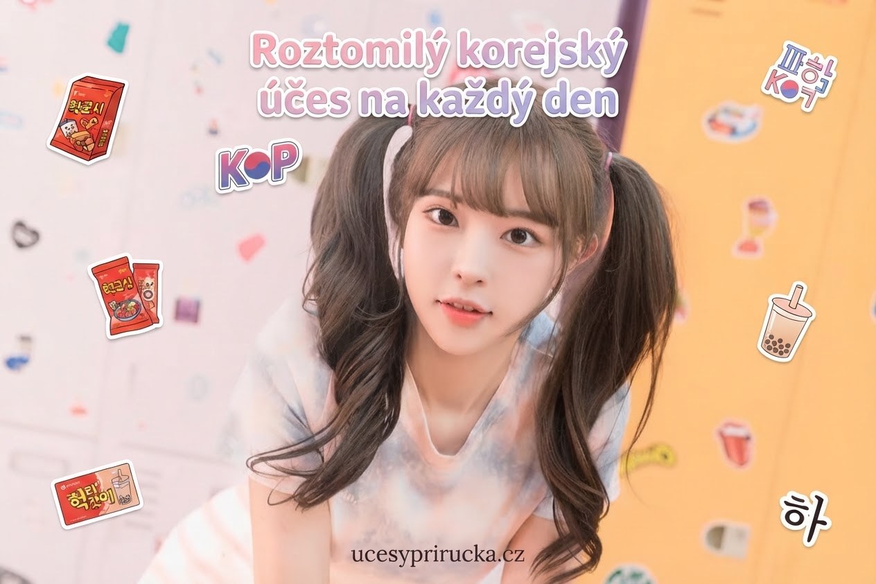 Roztomilý korejský účes na každý den