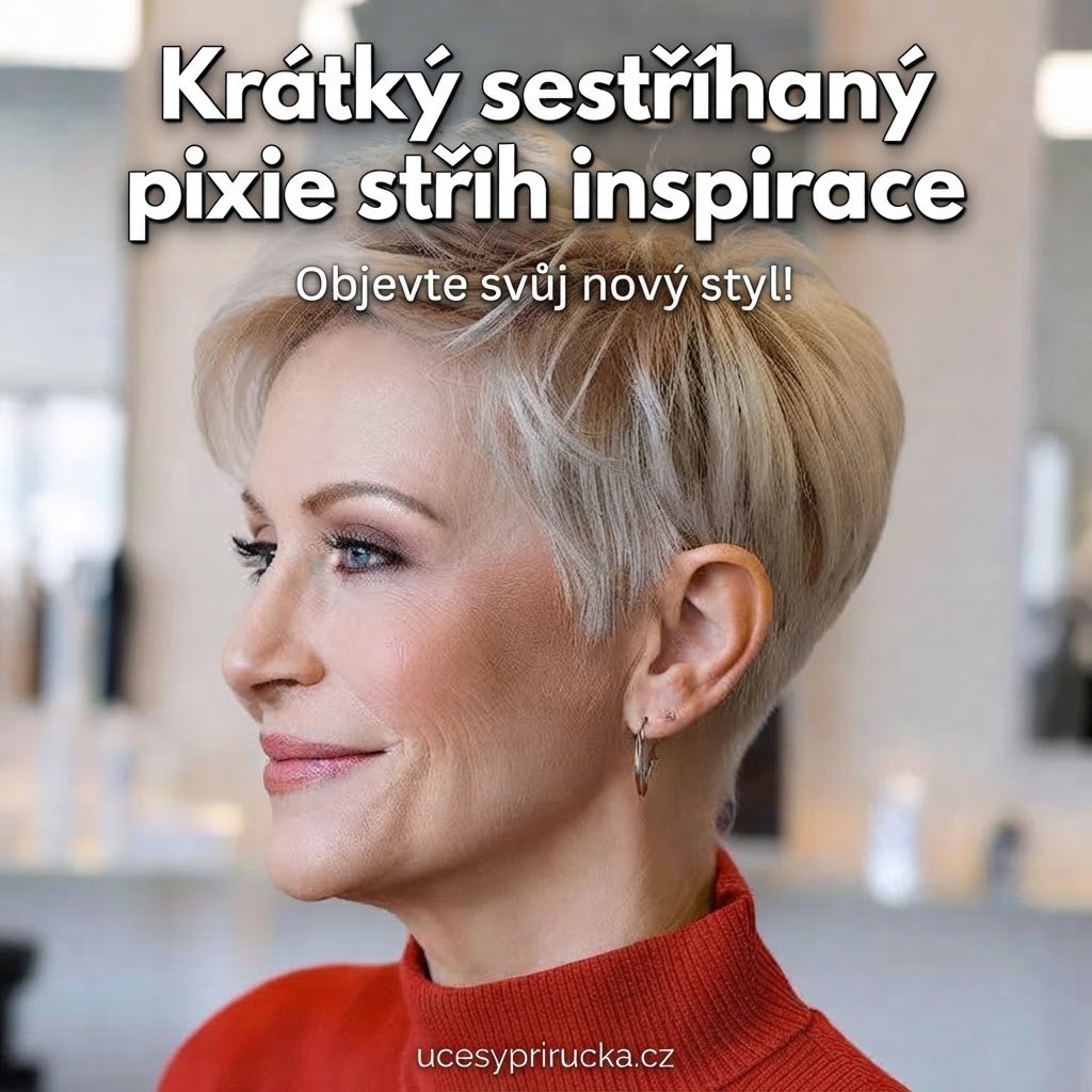 Krátký sestříhaný pixie střih inspirace