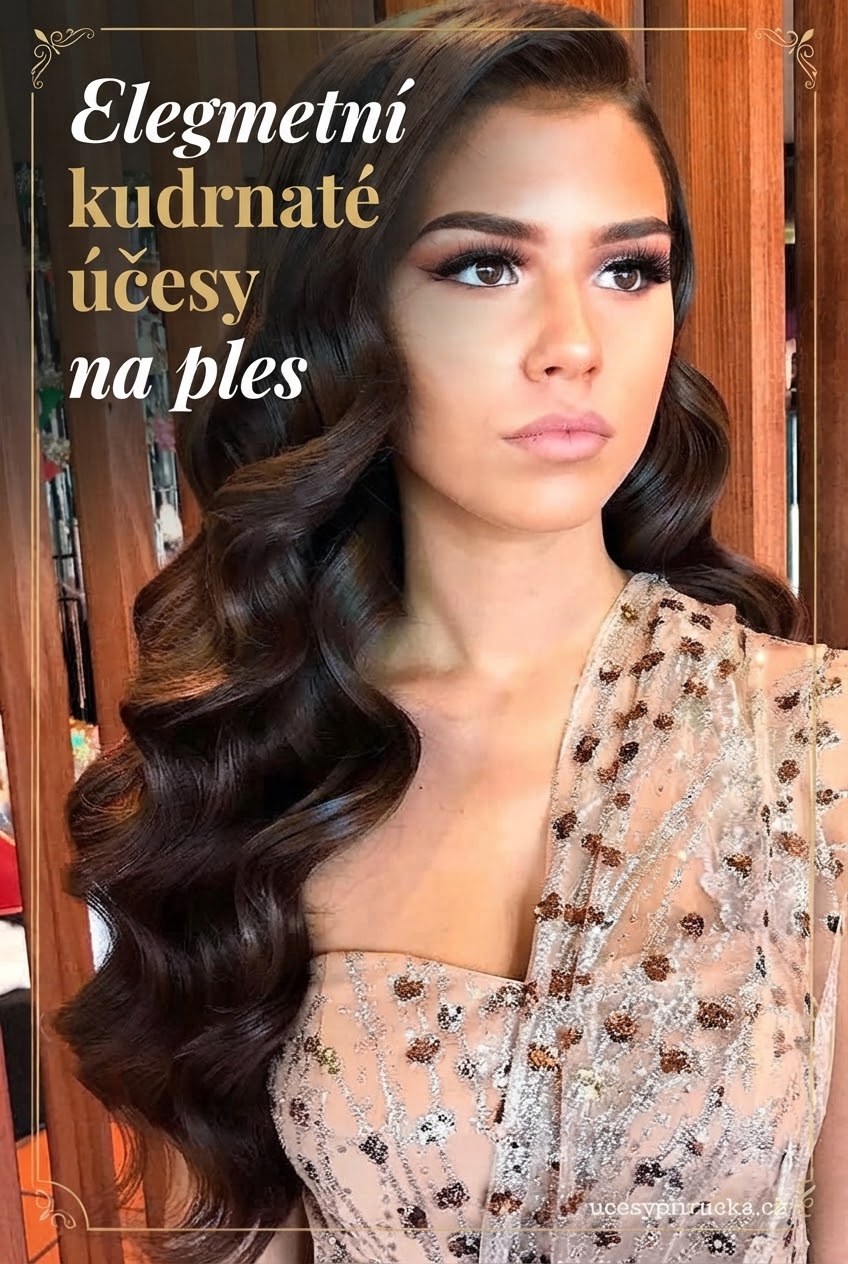 Elegmetní kudrnaté účesy na ples