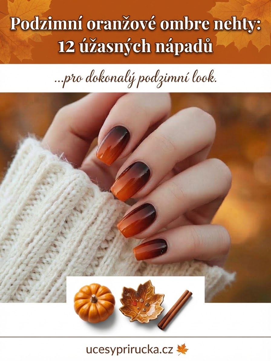 Podzimní oranžové ombre nehty: 12 úžasných nápadů