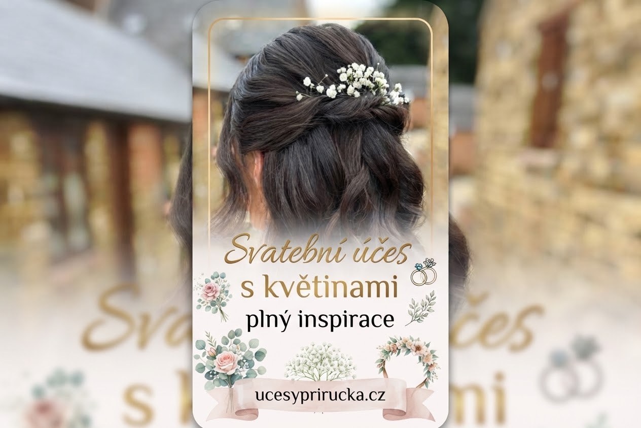 Svatební účes s květinami plný inspirace