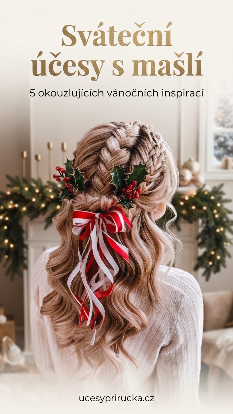 Sváteční účesy s mašlí