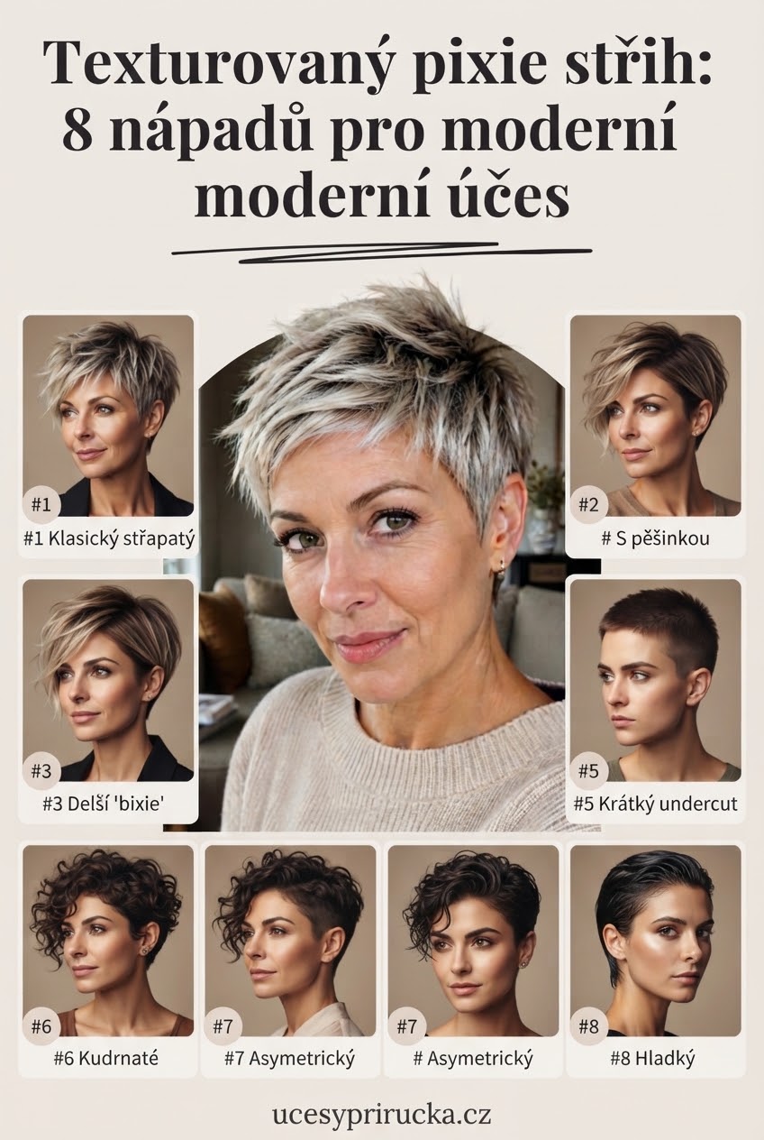 Texturovaný pixie střih: 8 nápadů pro moderní účes