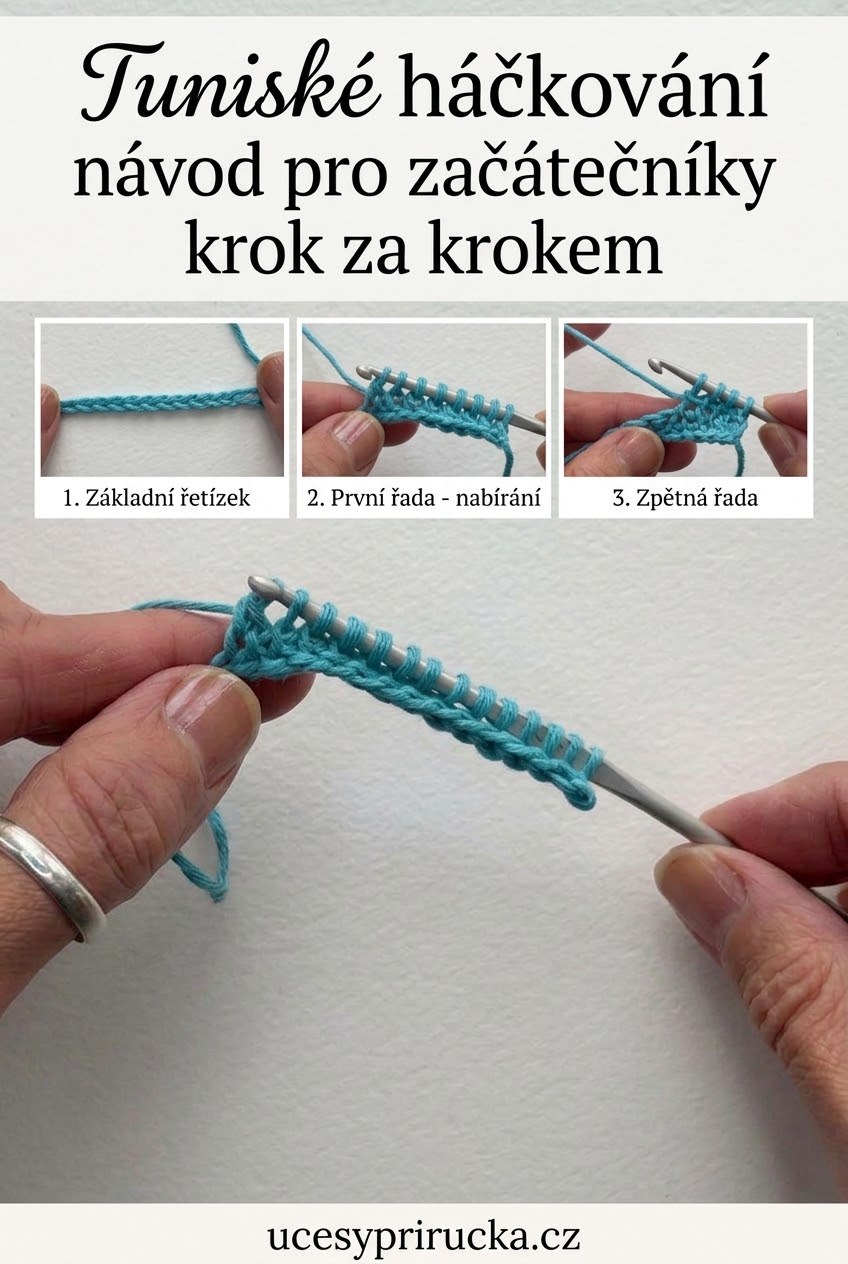 Tuniské háčkování návod pro začátečníky krok za krokem