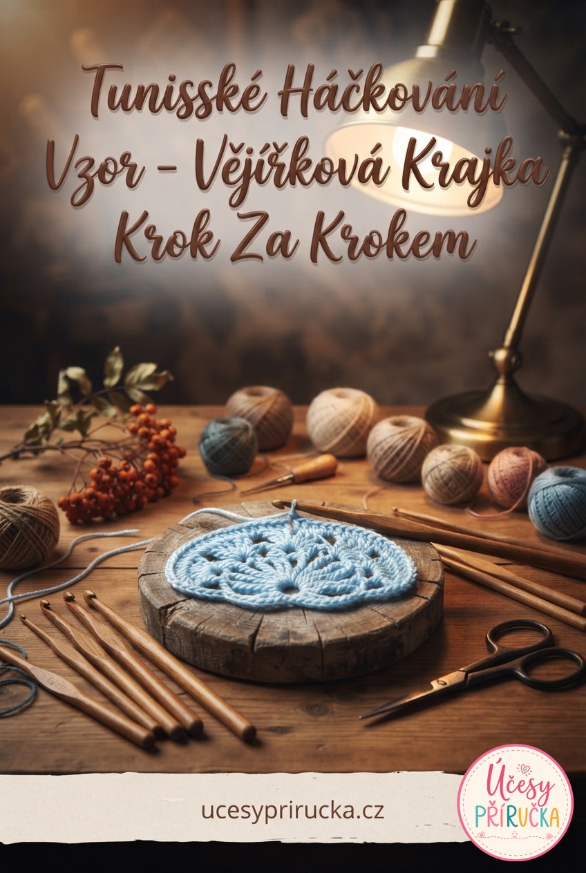 Tunisské Háčkování Vzor - Vějířková Krajka Krok Za Krokem