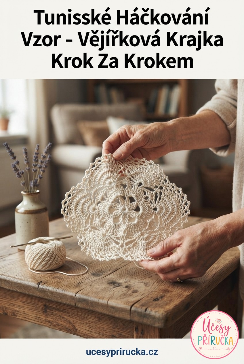 Tunisské Háčkování Vzor - Vějířková Krajka Krok Za Krokem