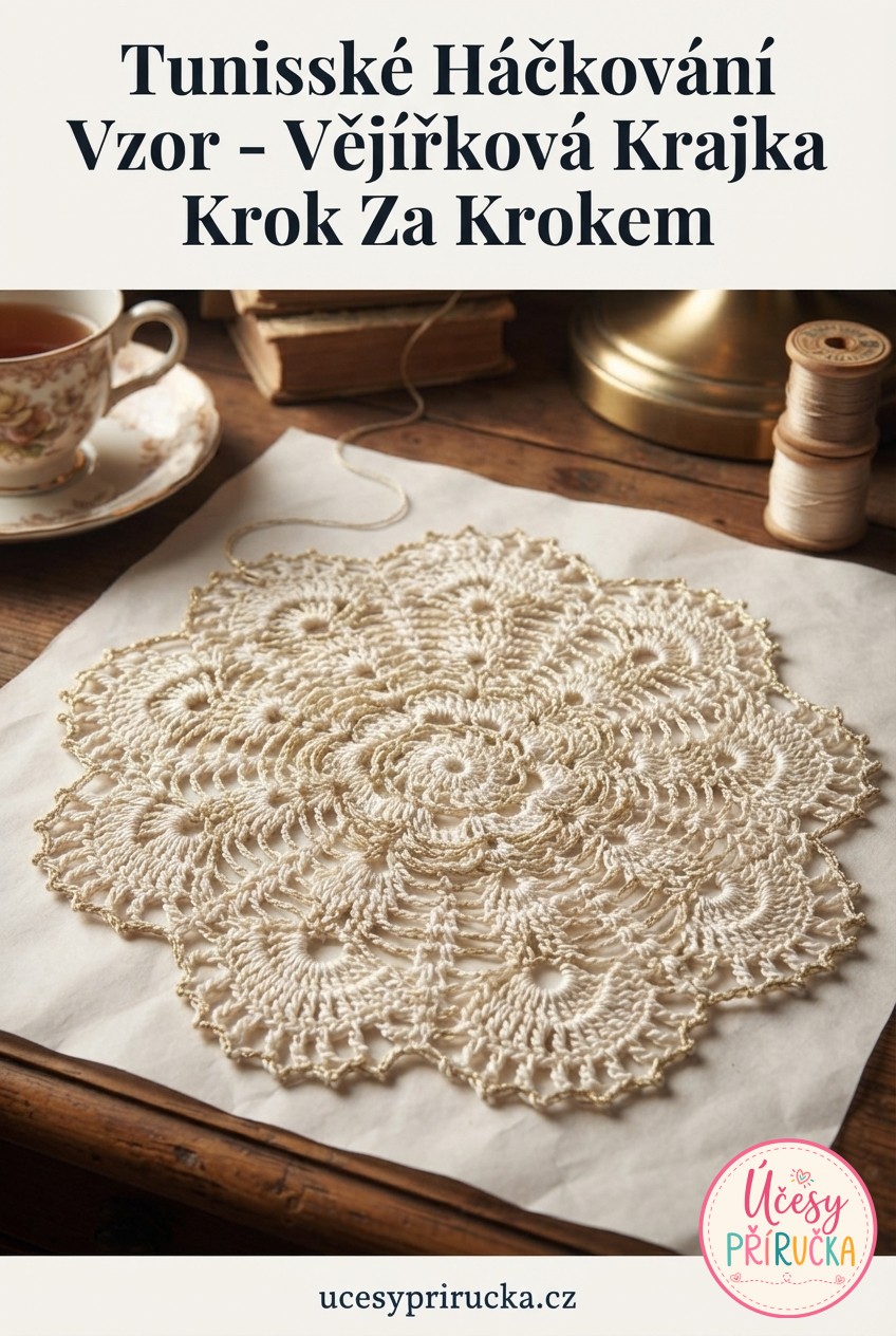 Tunisské Háčkování Vzor - Vějířková Krajka Krok Za Krokem
