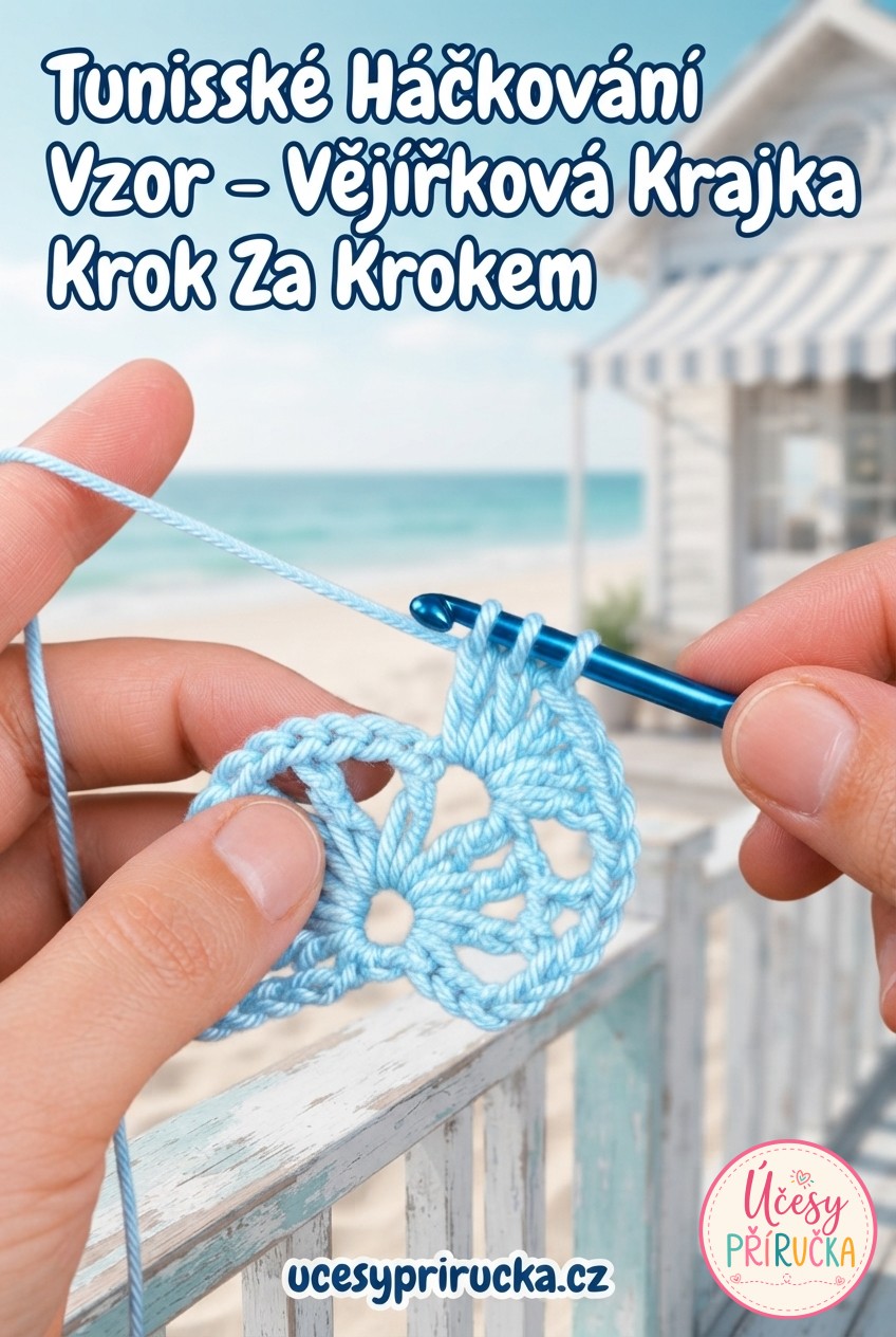 Tunisské Háčkování Vzor - Vějířková Krajka Krok Za Krokem