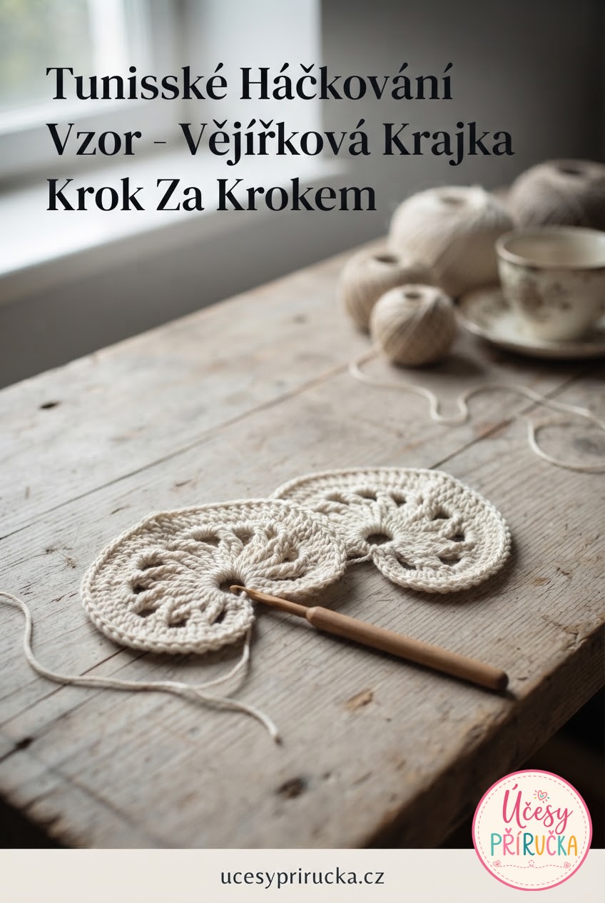 Tunisské Háčkování Vzor - Vějířková Krajka Krok Za Krokem