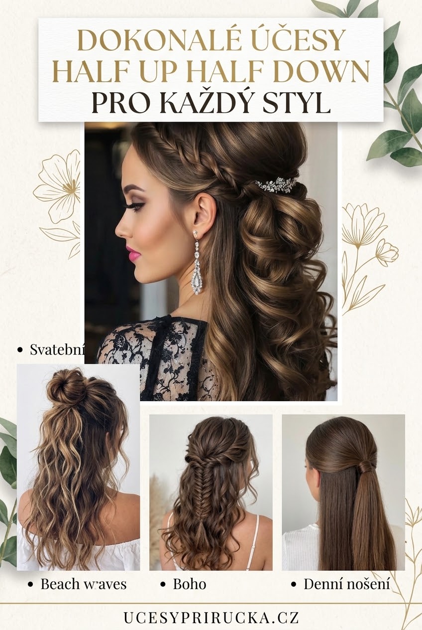 Dokonalé účesy Half Up Half Down pro každý styl