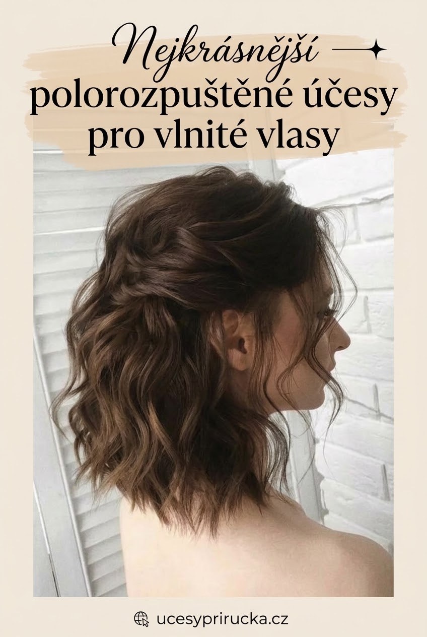 Nejkrásnější polorozpuštěné účesy pro vlnité vlasy