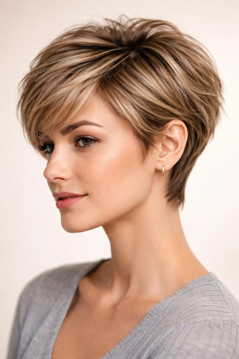 Pixie cut pro jemné vlasy s objemem a stylem