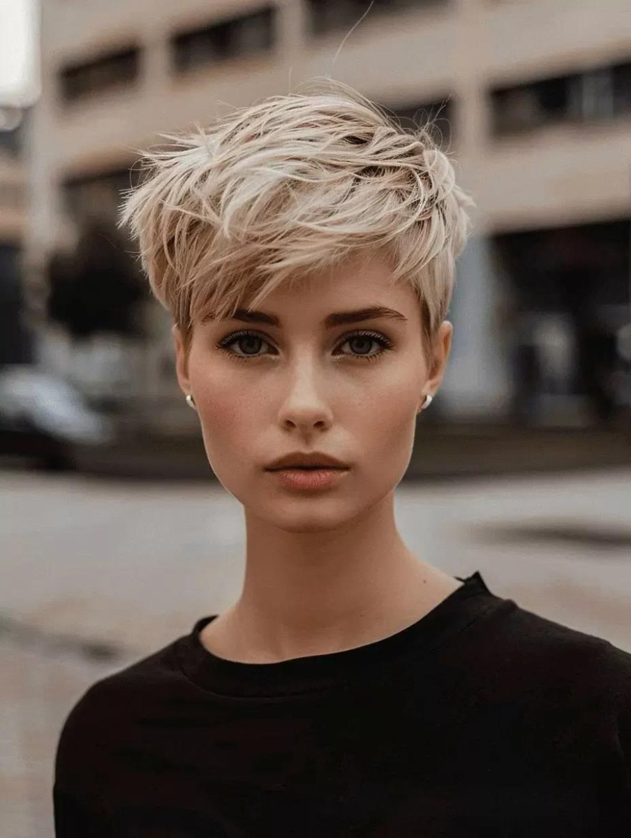 Strukturovaný pixie účes