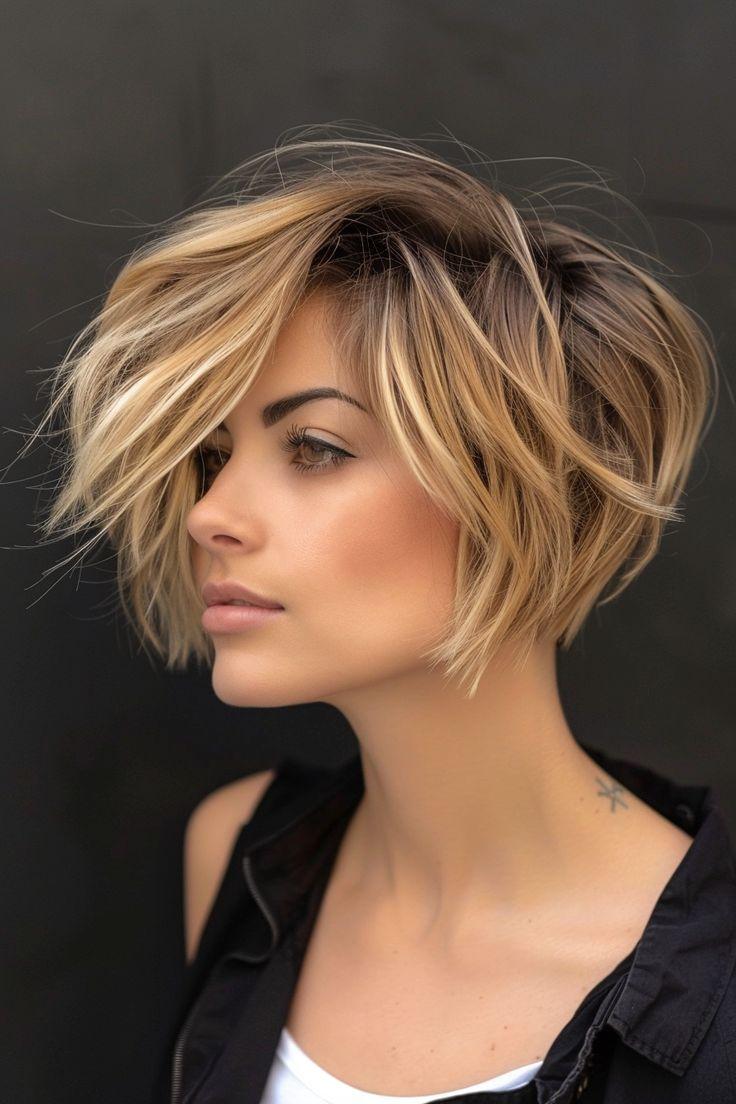 Medový blond bixie odstín